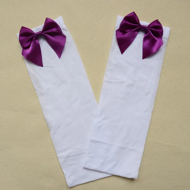 Ribbon Bowknot Thigh High Stockings