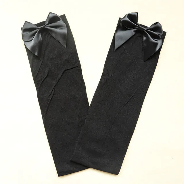 Ribbon Bowknot Thigh High Stockings