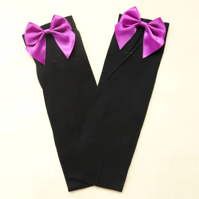 Ribbon Bowknot Thigh High Stockings