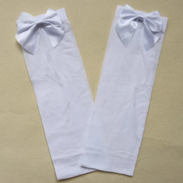 Ribbon Bowknot Thigh High Stockings