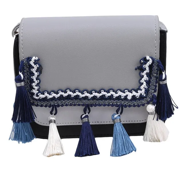 Ring Shoulder Totes Detailed Handbag Leather Women Messenger Bag Crossbody Fashion Top Metal Handle PU Vintage Tassel Rapid issue resolution Women Bags Bags