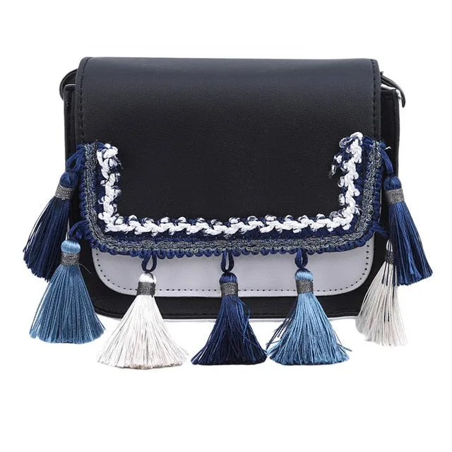 Ring Shoulder Totes Detailed Handbag Leather Women Messenger Bag Crossbody Fashion Top Metal Handle PU Vintage Tassel Rapid issue resolution Women Bags Bags