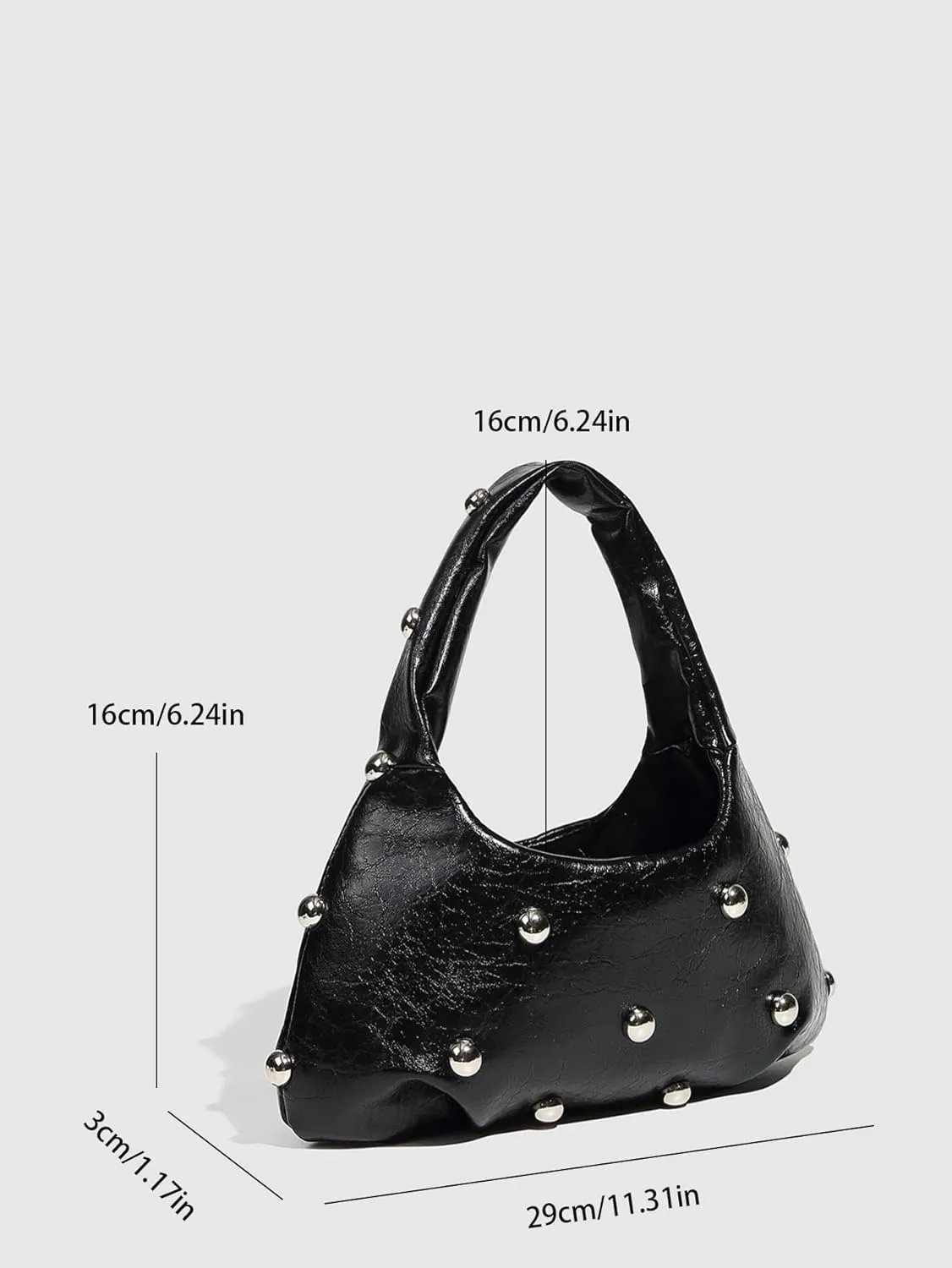 Rivet handbag dumpling bag shoulder bag metal lady bag