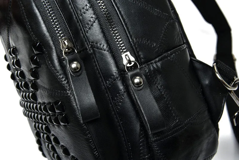 Rivet Leather Backpack