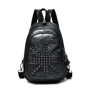 Rivet Leather Backpack