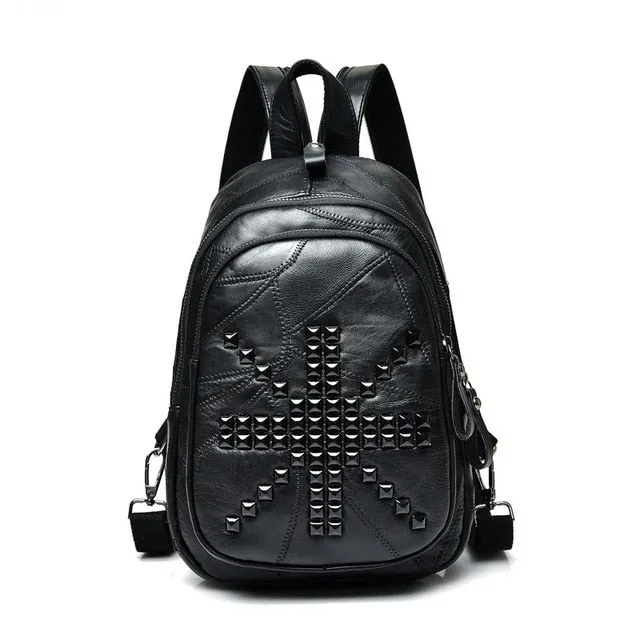 Rivet Leather Backpack
