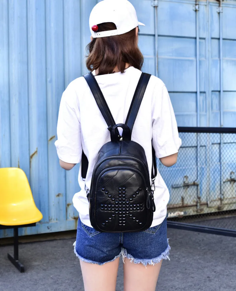 Rivet Leather Backpack