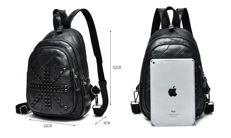 Rivet Leather Backpack
