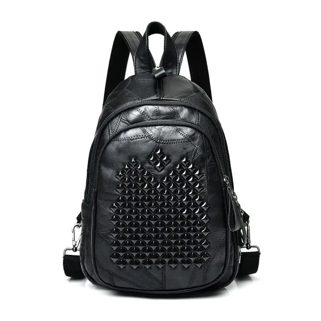 Rivet Leather Backpack