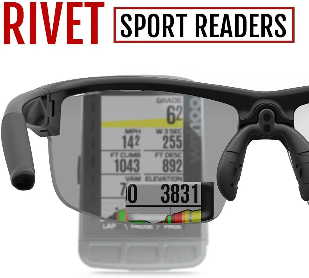 Rivet Sport Sunglasses, Ideal For Cycling, Golf, Pickleball, Running And Tennis
