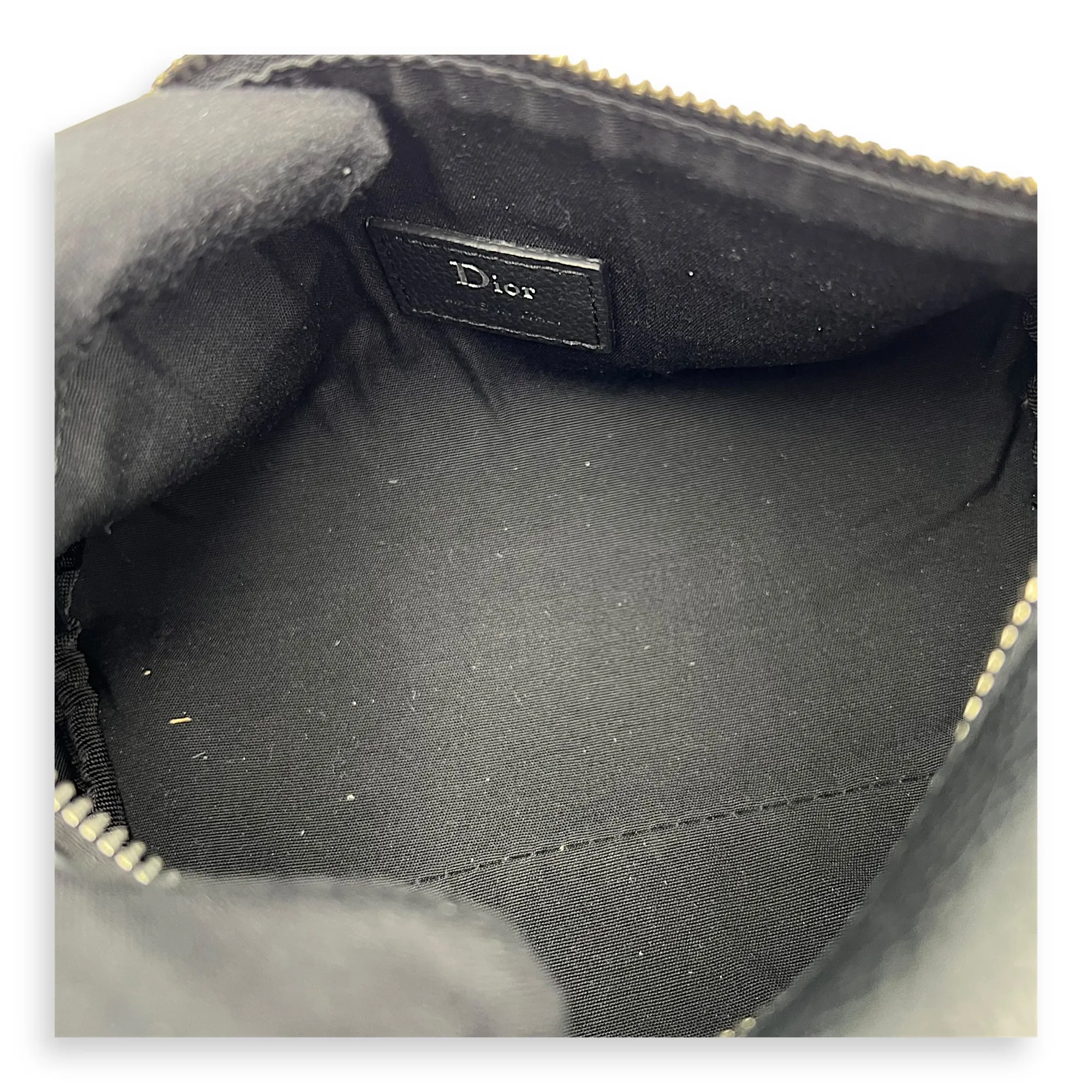 Roller Crossbody Bag Black in Calfskin, Silver hardware
