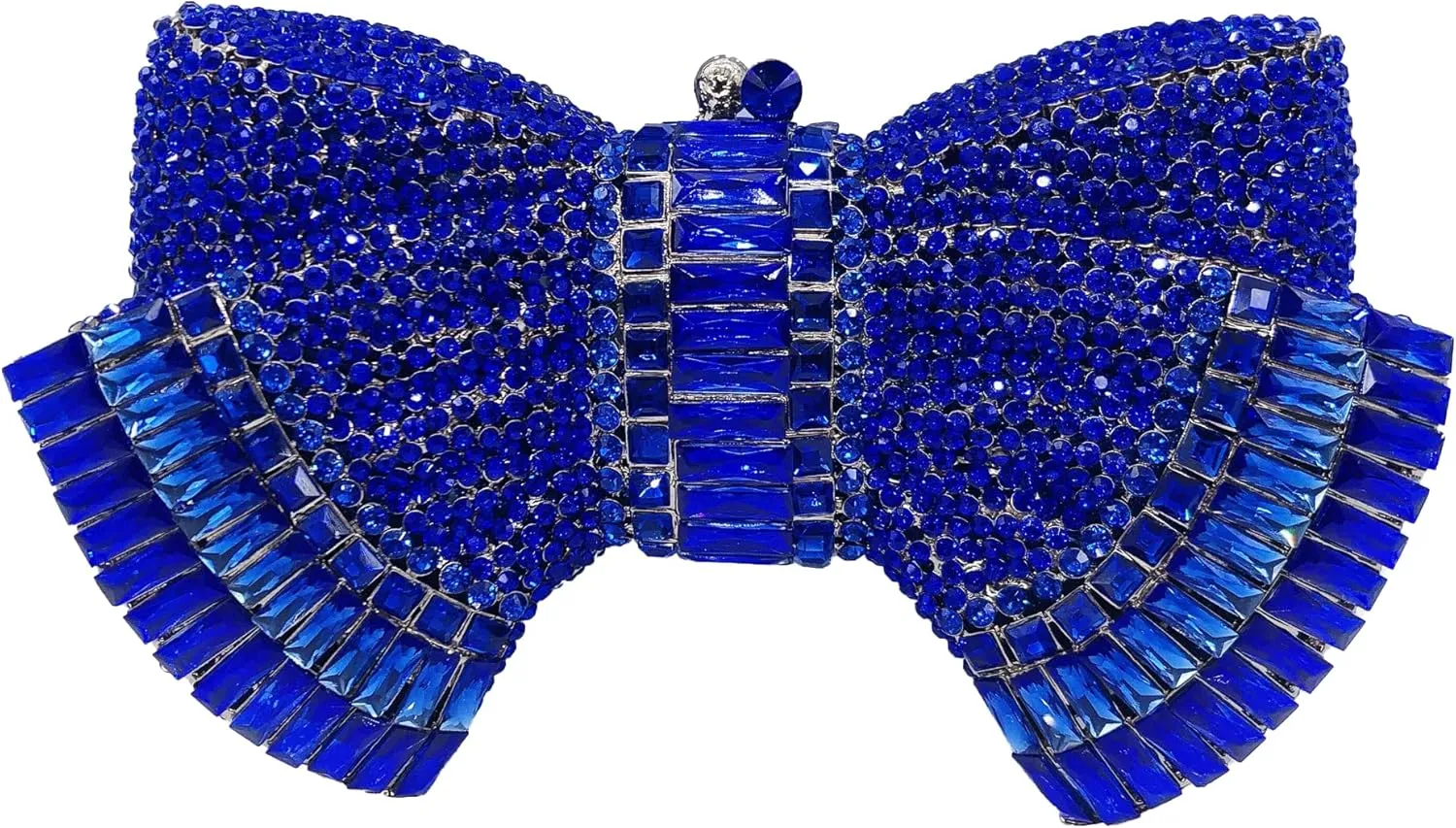 RomanticDesign Women Sparkly Bowknot Evening Clutch Luxury Rhinestone Bride Purse Wedding Party Prom Banquet Handbag