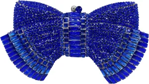 RomanticDesign Women Sparkly Bowknot Evening Clutch Luxury Rhinestone Bride Purse Wedding Party Prom Banquet Handbag