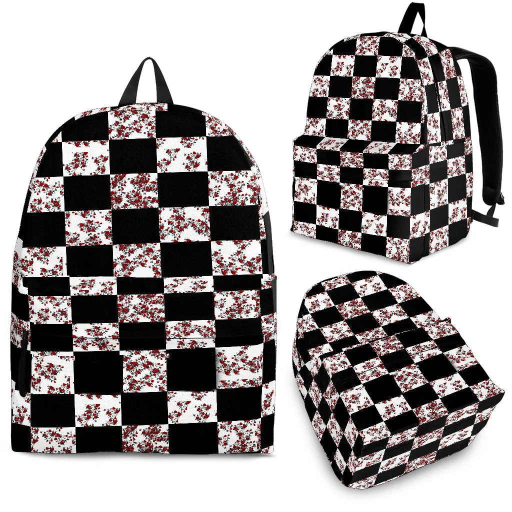 Rose Checker Back Pack