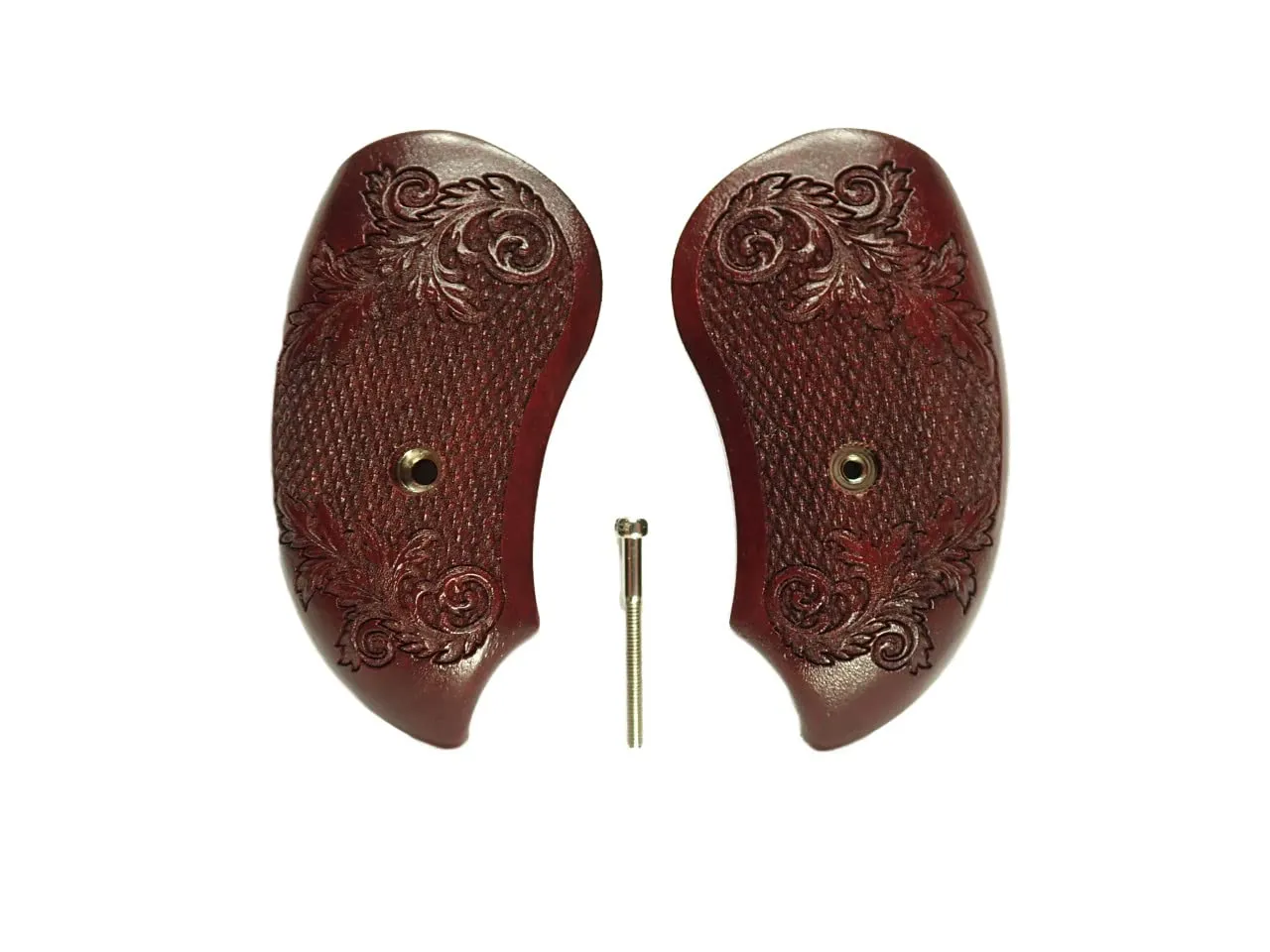 Rosewood Floral Checkered Bond Arms Derringer Grips