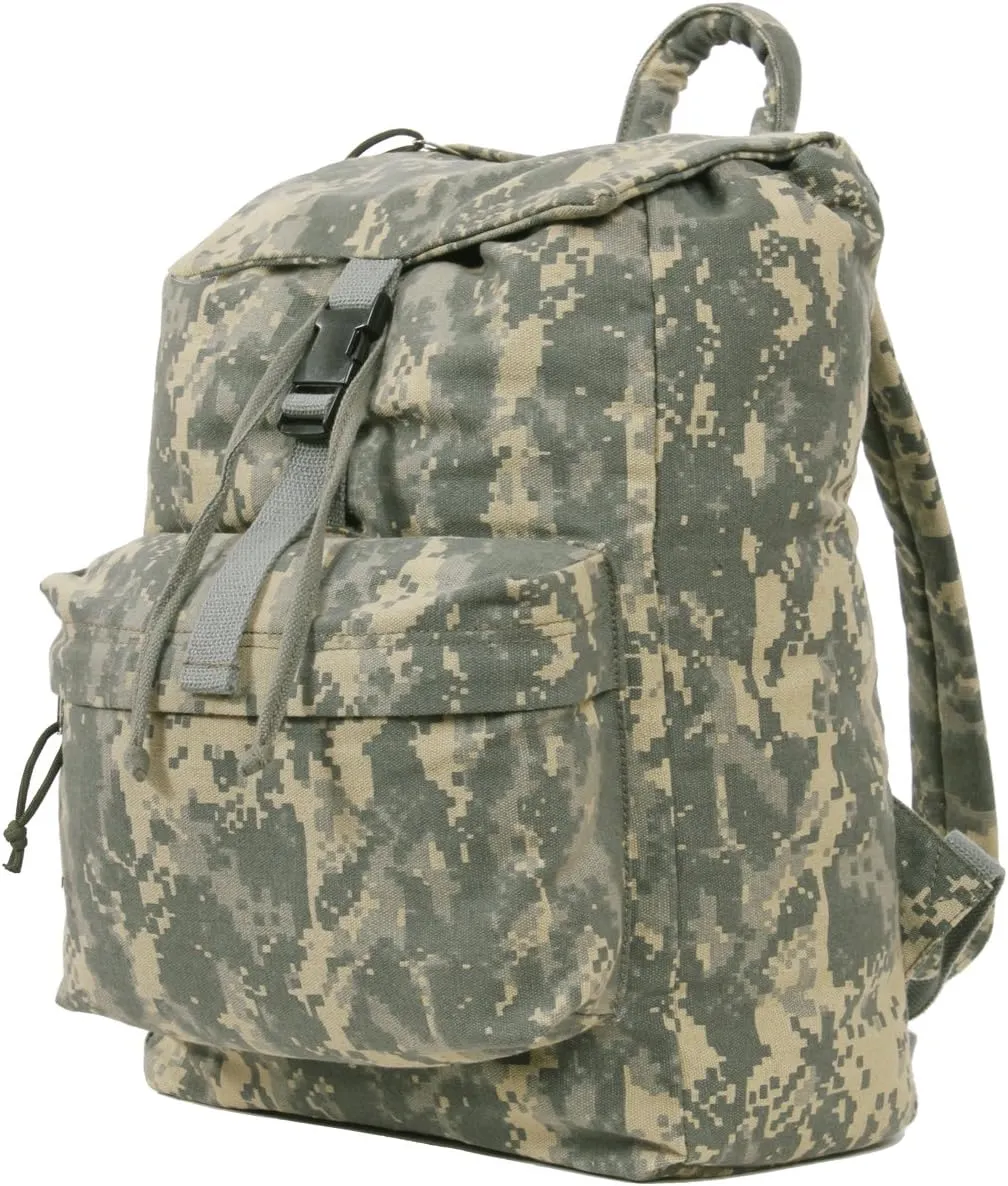 Rothco Canvas Daypack – Heavy-Duty Cotton Canvas Backpack for Hiking, Camping, Traveling, and Daily Use – 34L Capacity