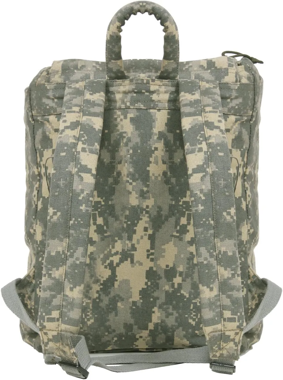 Rothco Canvas Daypack – Heavy-Duty Cotton Canvas Backpack for Hiking, Camping, Traveling, and Daily Use – 34L Capacity