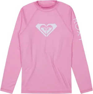 Roxy Girls' Long Sleeve Whole Hearted Rashguard Shirt, UPF 50  Sun Protection, Quick Dry