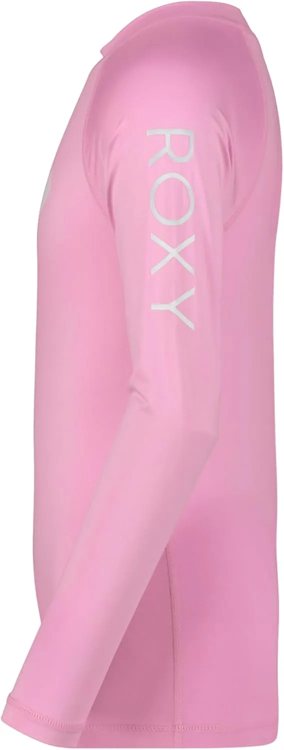 Roxy Girls' Long Sleeve Whole Hearted Rashguard Shirt, UPF 50  Sun Protection, Quick Dry