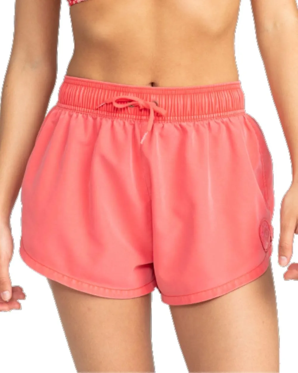 Roxy Women's Standard Beach Casual Loose Fitted, Elastic Waist Drawcord Swim Shorts, Quick-Dry