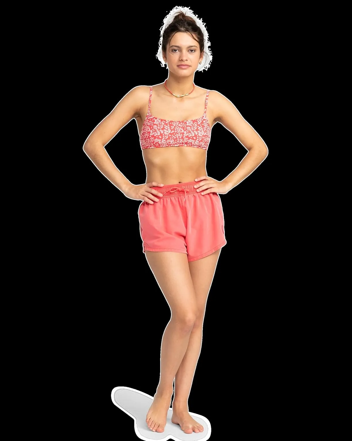Roxy Women's Standard Beach Casual Loose Fitted, Elastic Waist Drawcord Swim Shorts, Quick-Dry