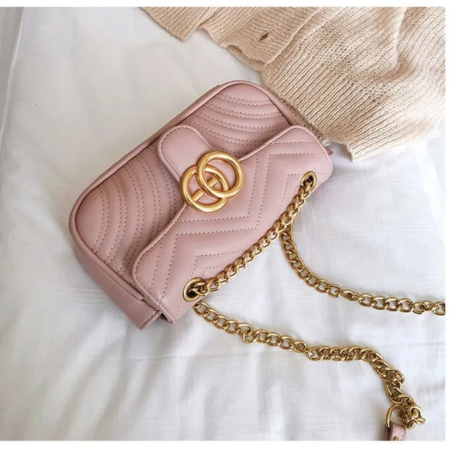 RURU monkey Bag For Women Fashion Covered type Single Shoulder Vertical Chain Bag Linger PU Material Lady's Slant Bag