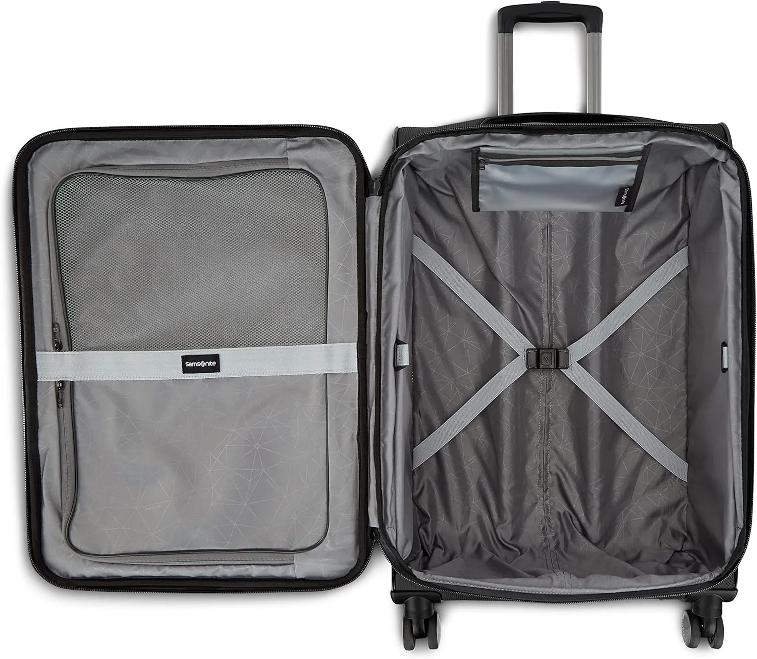 Samsonite Ascella 3.0 Softside Expandable Luggage with Spinner Wheels, 3-Piece Set (20/25/28), Black