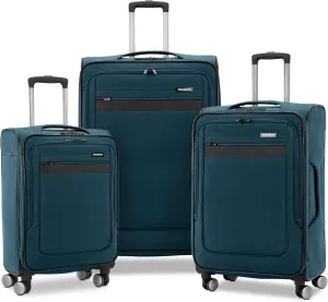Samsonite Ascella 3.0 Softside Expandable Luggage with Spinner Wheels, 3-Piece Set (20/25/28), Teal/Black