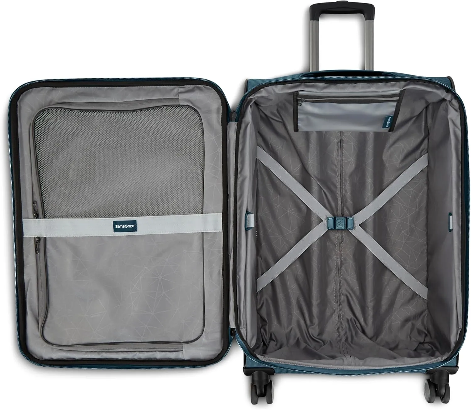 Samsonite Ascella 3.0 Softside Expandable Luggage with Spinner Wheels, 3-Piece Set (20/25/28), Teal/Black