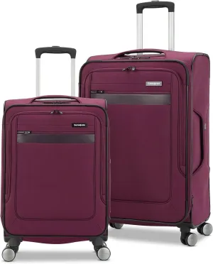 Samsonite Ascella 3.0 Softside Expandable Luggage with Spinners, Sapphire Blue, 2PC SET (Carry-on/Medium)