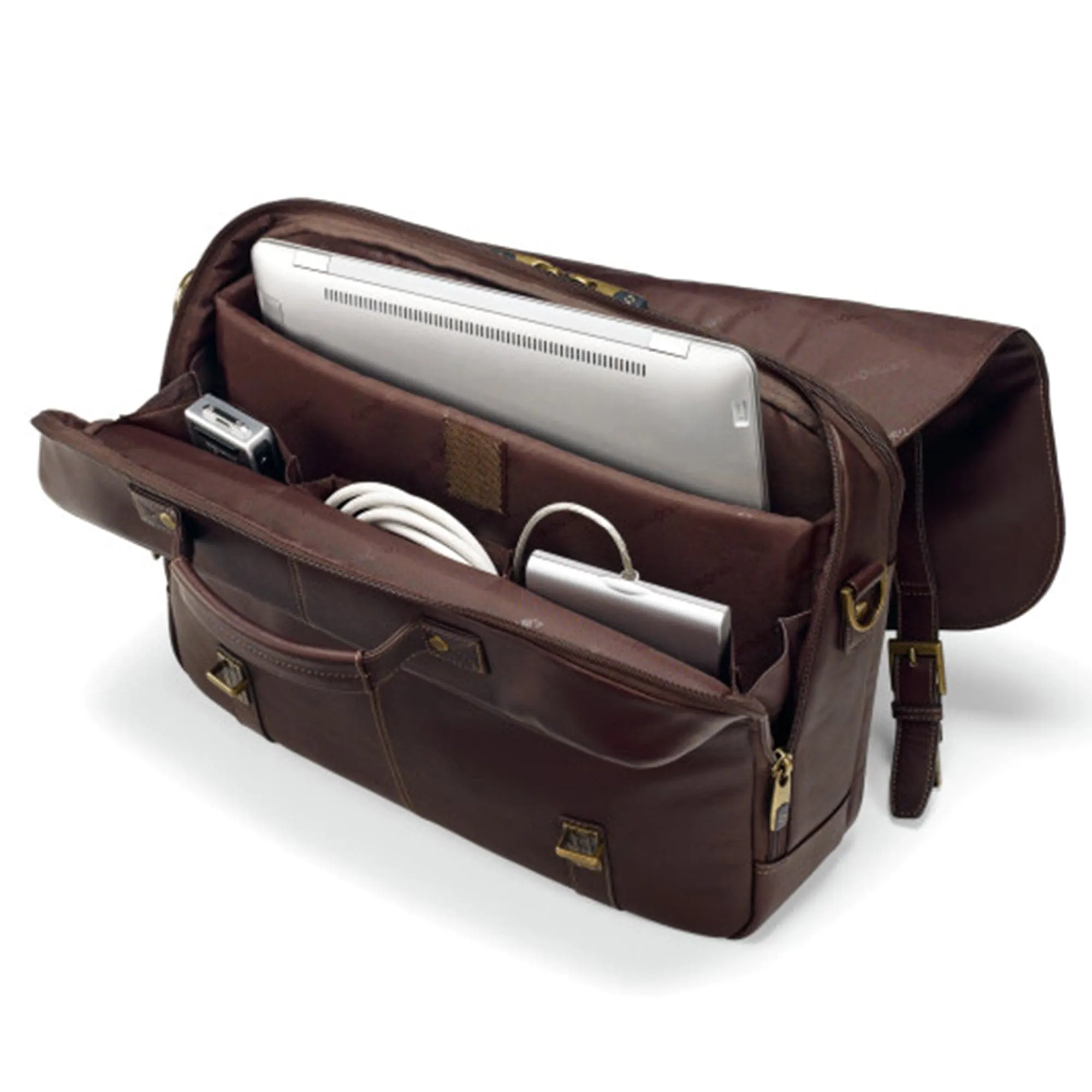 Samsonite Leather Business Cases Colombian Leather Flapover Case