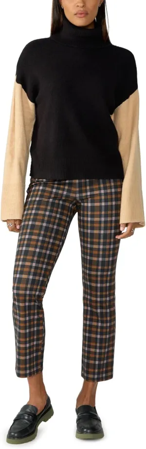 Sanctuary Womens Carnaby Plaid Kick Cropped Pants