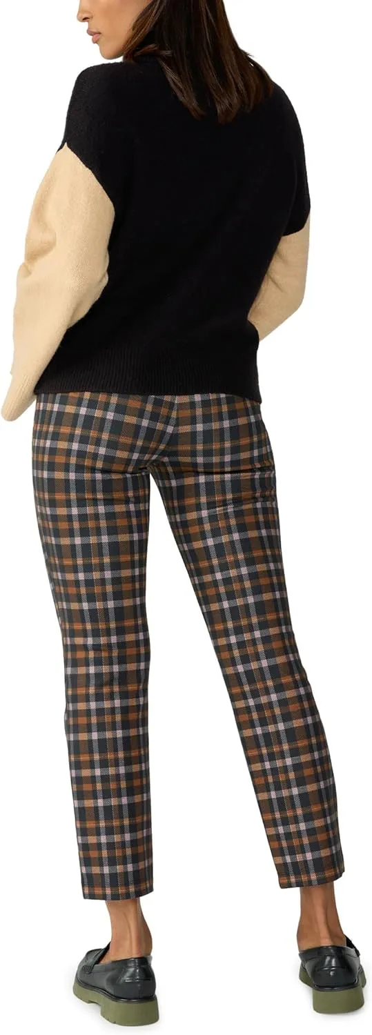 Sanctuary Womens Carnaby Plaid Kick Cropped Pants