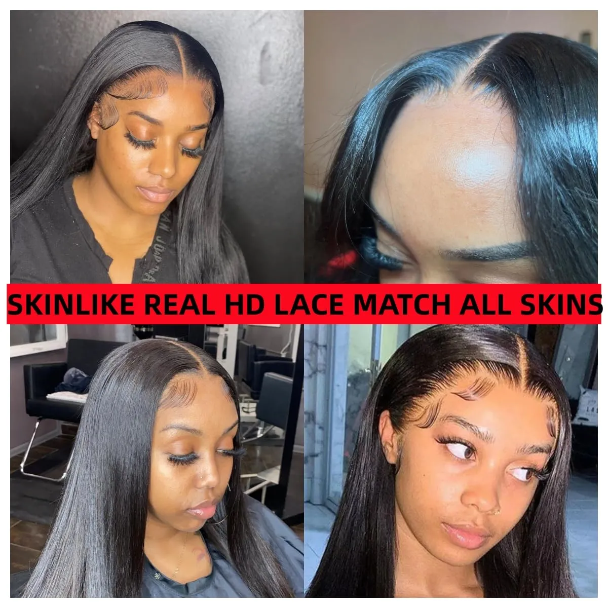 Savasana 5x5 HD Lace Closure Human Hair Straight Pre Plucked with Baby Hair HD Closure for Black Women Skin Like Brazilian Virgin Natural Black 14 Inch