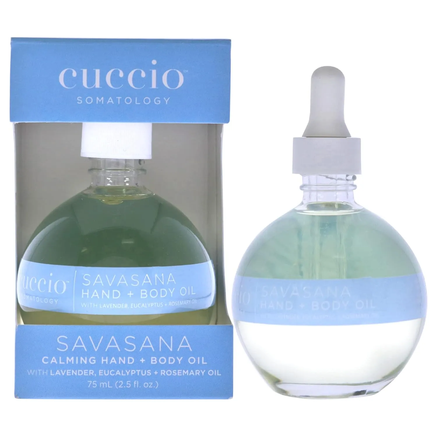 Savasana Calming Hand and Body Oil - Intensely Moisturizing And Hydrating Blend - Made With Lavender, Eucalyptus, And Rosemary Oils - Soothe Your Mind And Nourish Your Body - 2.5 Oz