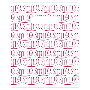 Scatter Smile Dental Giveaway Bags, 8" x 10", Pack of 100