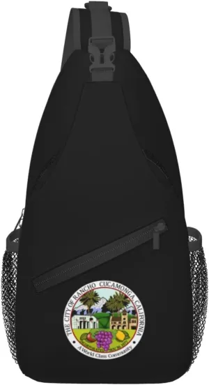 Seal Of Rancho Cucamonga, California Crossbody Bags For Women Men Chest Backpack Gym Shoulder Bag Travel Outdoor Sports Casual Crossbody Bags