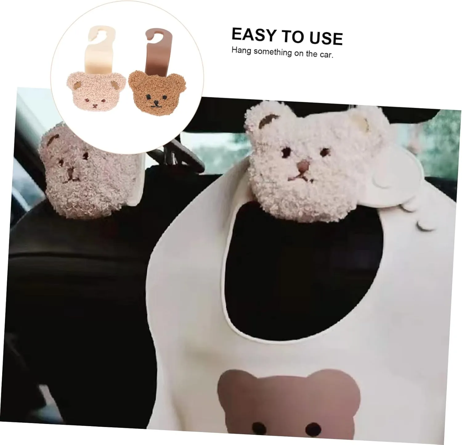 Seat Headrest Hook for Car: 4Pcs Auto Seat Hook Hangers Storage Organizer Interior Accessories for Purse Coats Umbrellas Grocery Bags Handbag