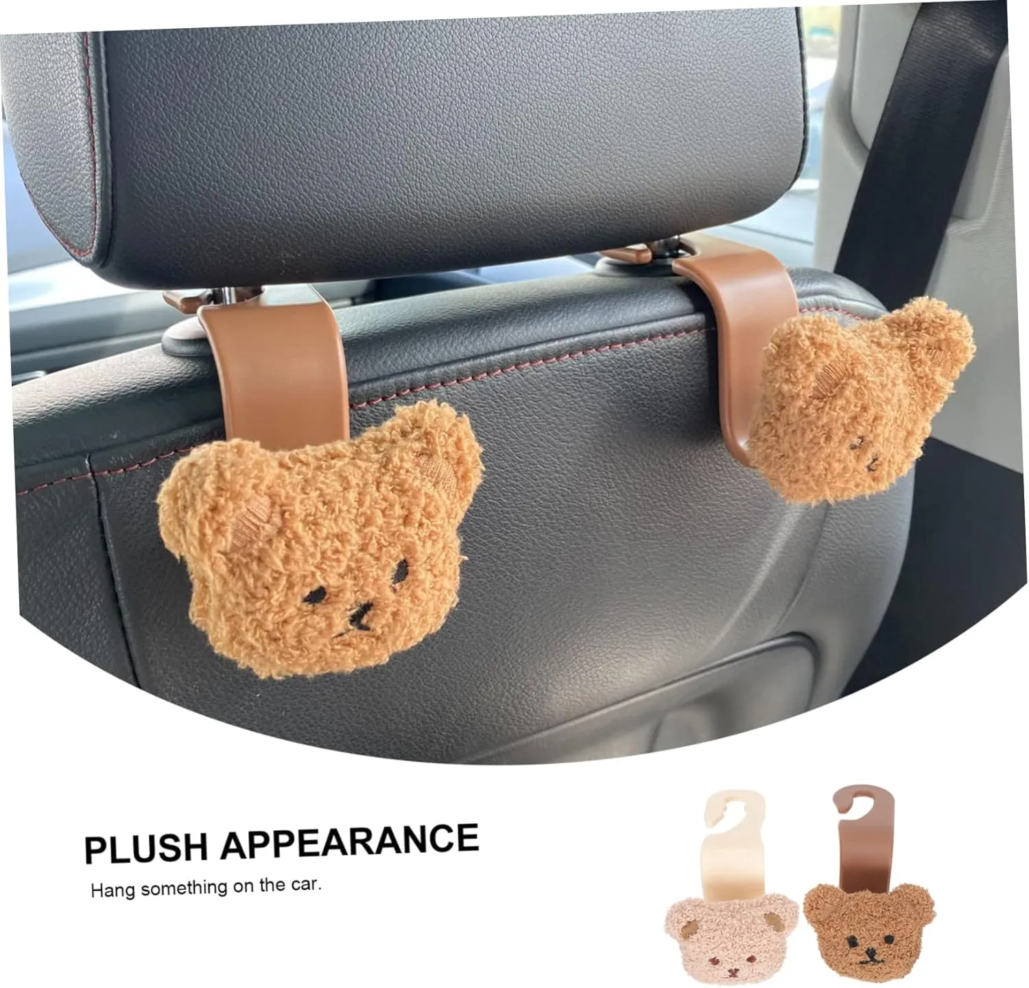 Seat Headrest Hook for Car: 4Pcs Auto Seat Hook Hangers Storage Organizer Interior Accessories for Purse Coats Umbrellas Grocery Bags Handbag
