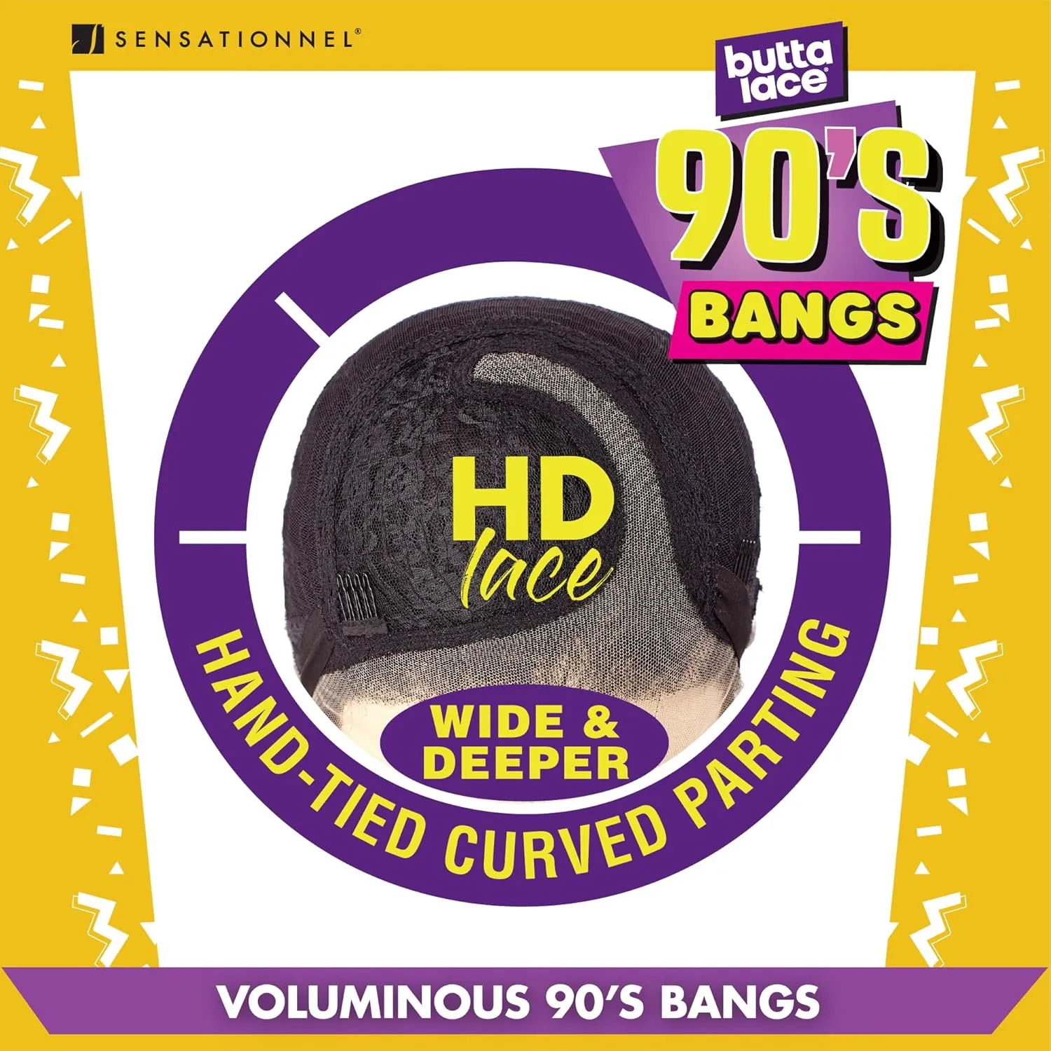 Sensationnel Butta Lace 90Sbangs Wigs - Unit 901 Glueless Wide Deep Part Synthetic Preplucked Hairline (CINNAMONCOPPER)