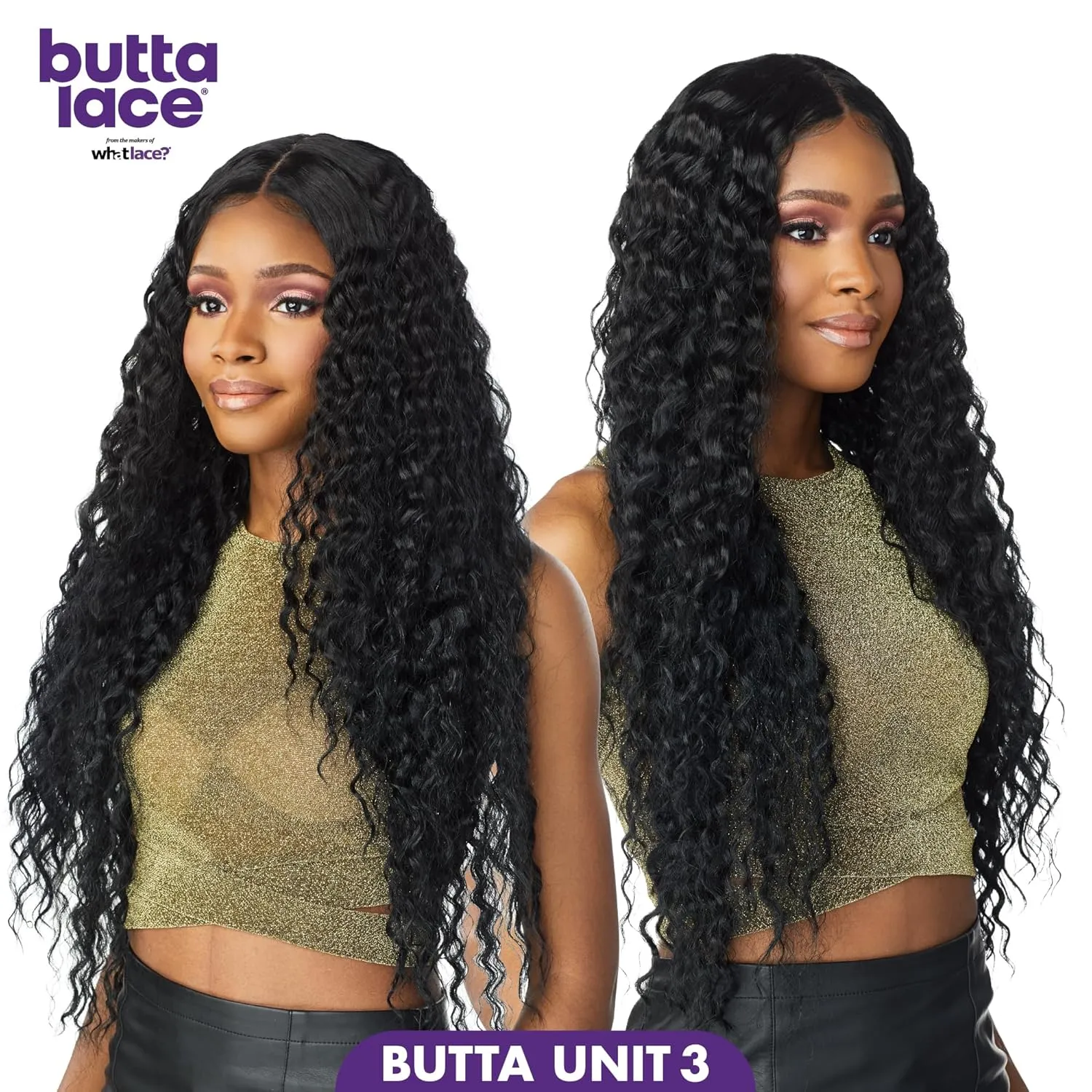 Sensationnel Butta Lace Wigs - Unit 3 Extra Wide 5 Inch Deep Parting Synthetic Preplucked Hairline Glueless Lacefront (Dark Brown 2)