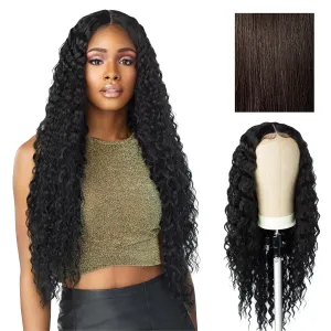 Sensationnel Butta Lace Wigs - Unit 3 Extra Wide 5 Inch Deep Parting Synthetic Preplucked Hairline Glueless Lacefront (Dark Brown 2)