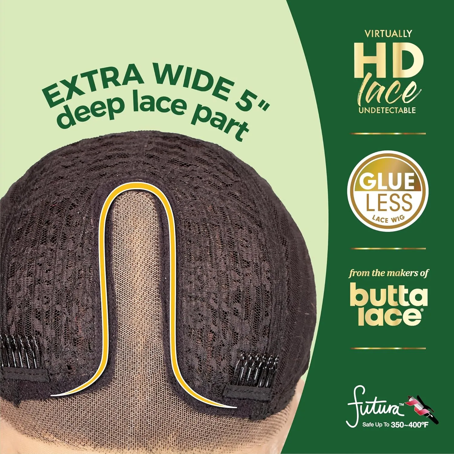 Sensationnel Chicbob Lace Frontwig - Bob Unit 6 Face Framing Glueless Wig Wide 5 Inch Deep Part Synthetic Preplucked Hairline (1 JETBLACK)