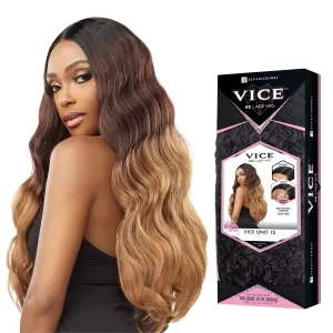 Sensationnel Vice Lace Front Wigs - Unit 15 5 Inch Deep Part Synthetic Preplucked Hairline (2 DARKBROWN)