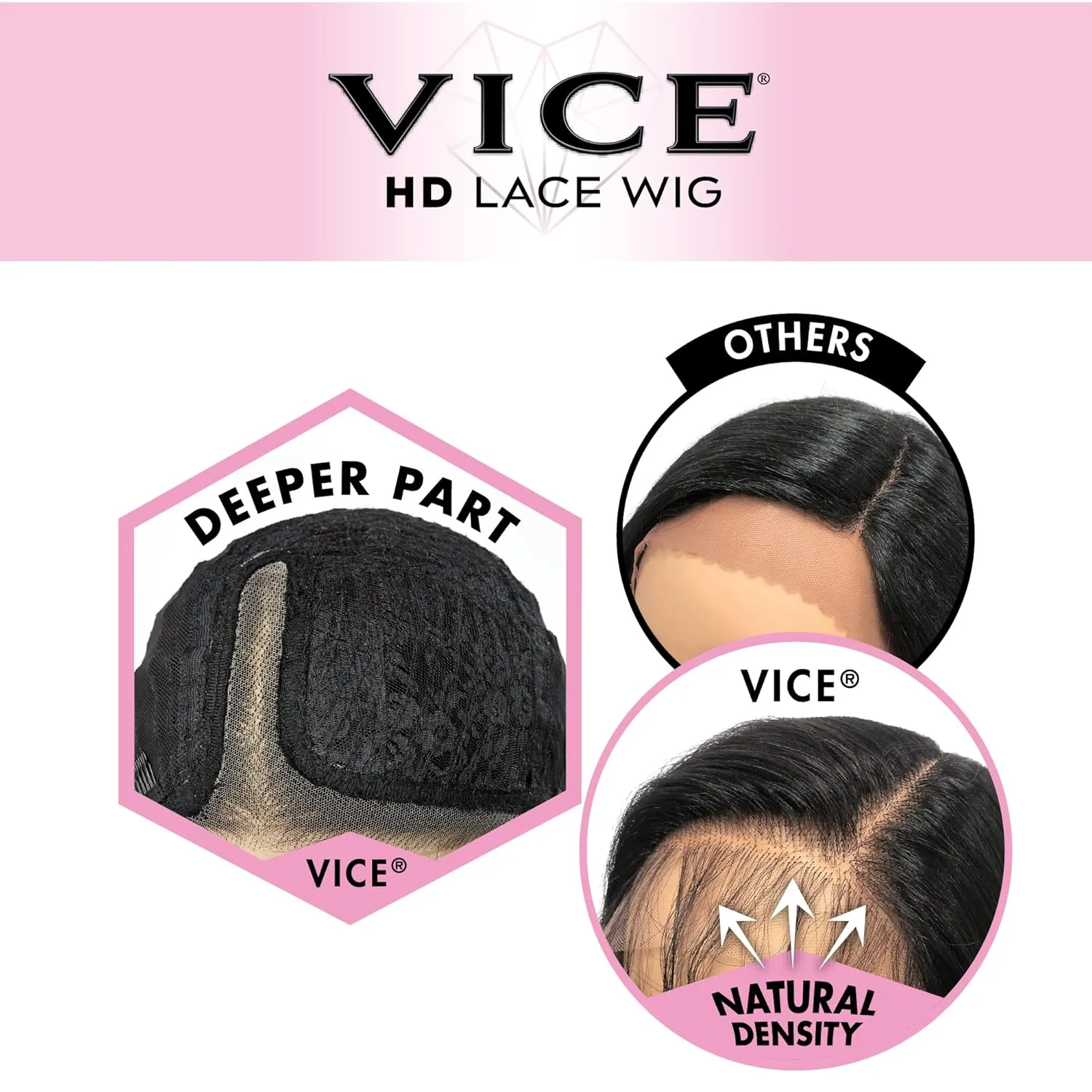 Sensationnel Vice Lace Front Wigs - Unit 15 5 Inch Deep Part Synthetic Preplucked Hairline (2 DARKBROWN)
