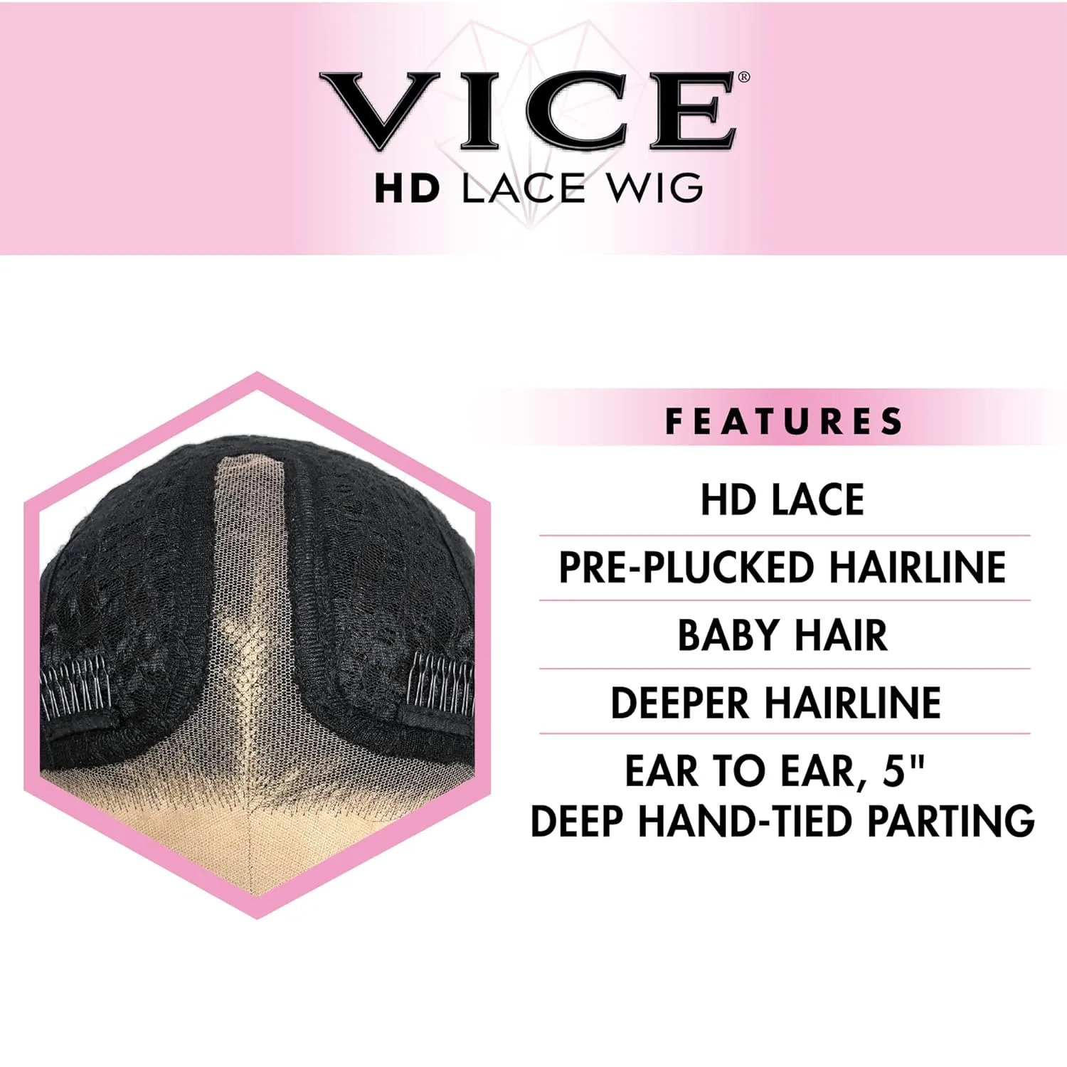 Sensationnel Vice Lace Front Wigs - Unit 15 5 Inch Deep Part Synthetic Preplucked Hairline (2 DARKBROWN)
