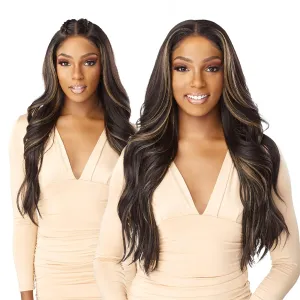 Sensationnel What Lace 13X6 Wigs - Braelyn Lacefrontal Hand Tied Glueless Synthetic With Natural Density Preplucked Hairline (CHBLONDE)