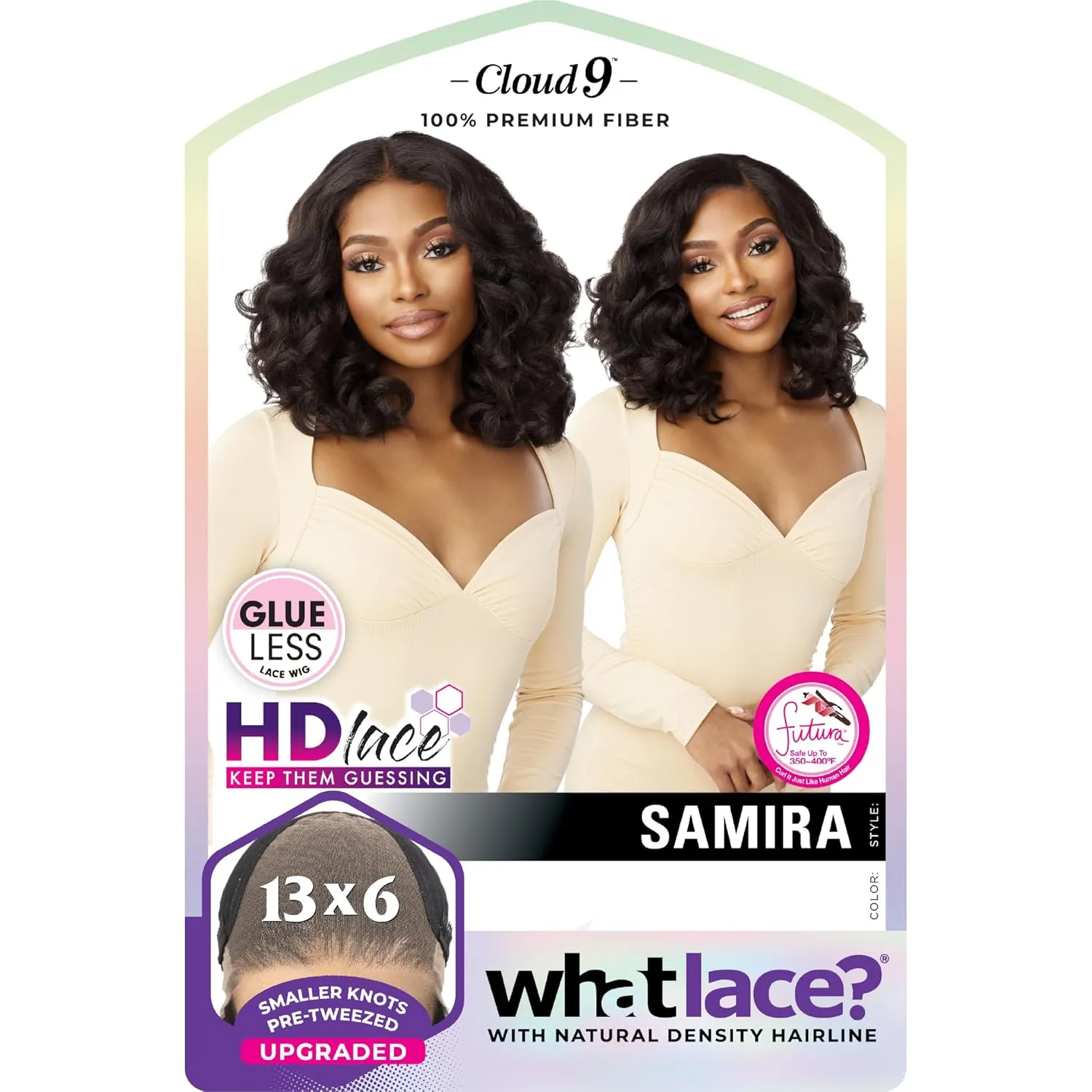 Sensationnel What Lace 13X6 Wigs - Samira Lacefrontal Hand Tied Glueless Synthetic With Natural Density Preplucked Hairline (BALAYAGECOPPER)