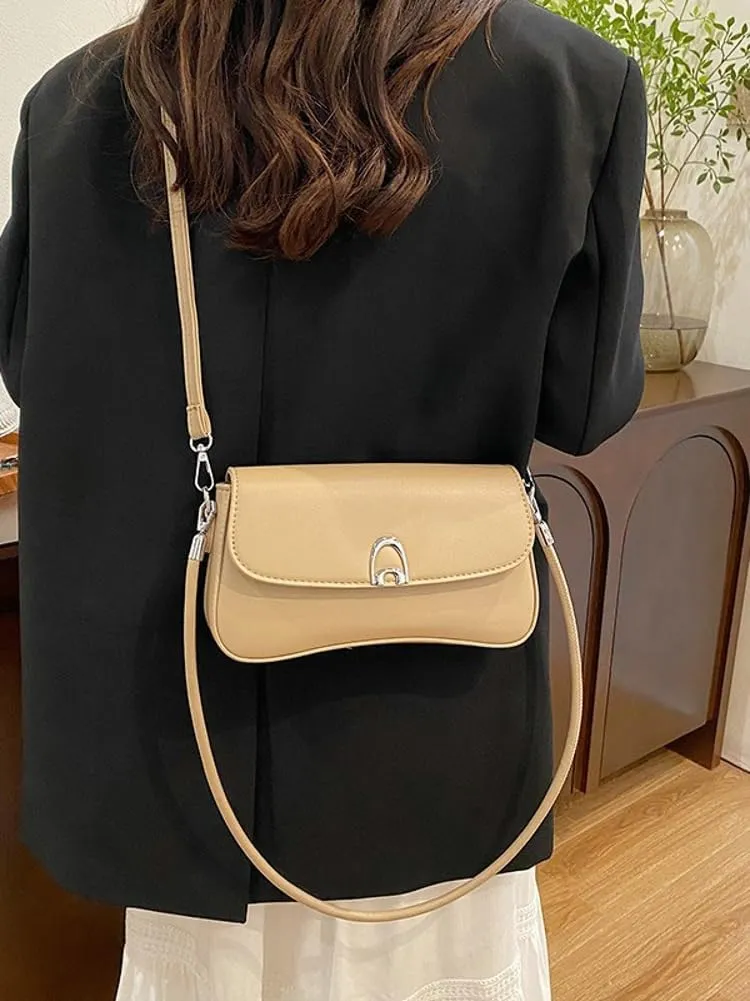 Shoulder Bag for Women Crossbody Purses with 2 Removable Straps Trendy Leather Bag Clutch Tote Handbags Saddle Bag