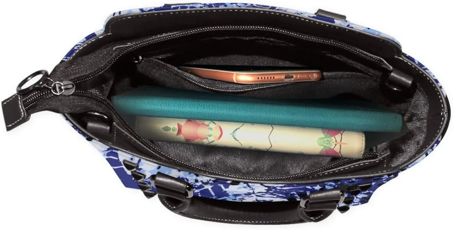 Shoulder Bag for Women Rivet Satchel Faux Leather Handbags Purse Crossbody Bags